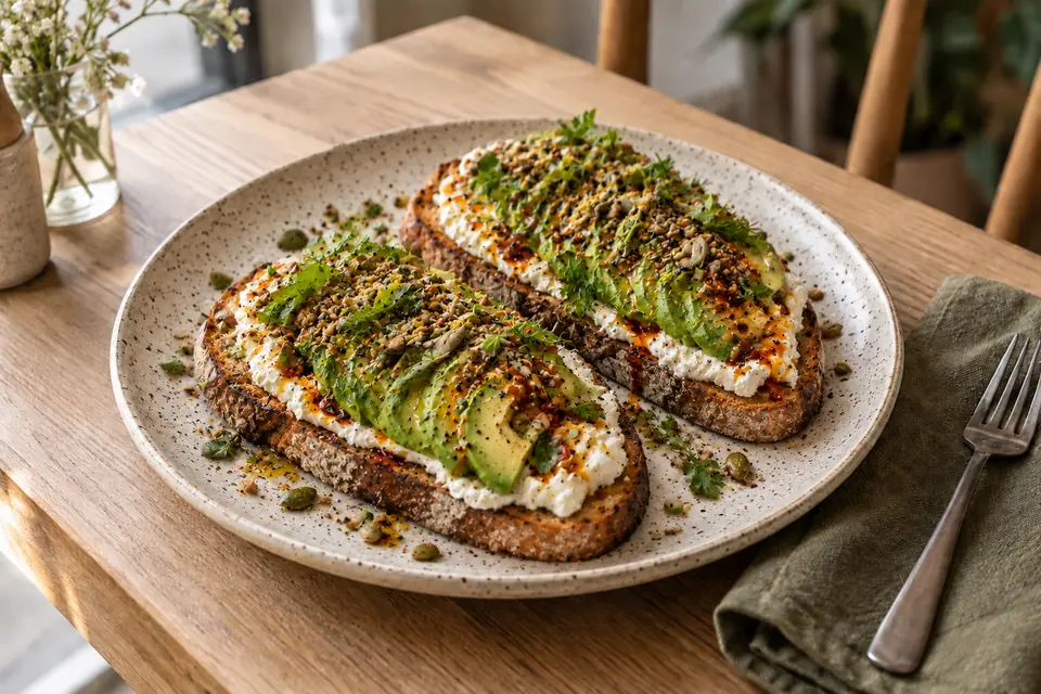 Avocado and Whipped Feta Toast