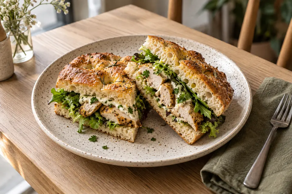 Chicken and Herb Focaccia