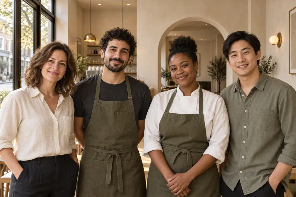 Sophie, Daniel, Maya and Alex together at Moss and Ember